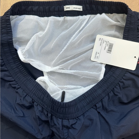 NEW AMI Paris Navy Short length Swim trunks size XXL - Picture 6 of 8